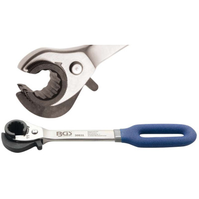 Otevřený očkový klíč 11 mm s ráčnou BGS1030831 na převlečné matice