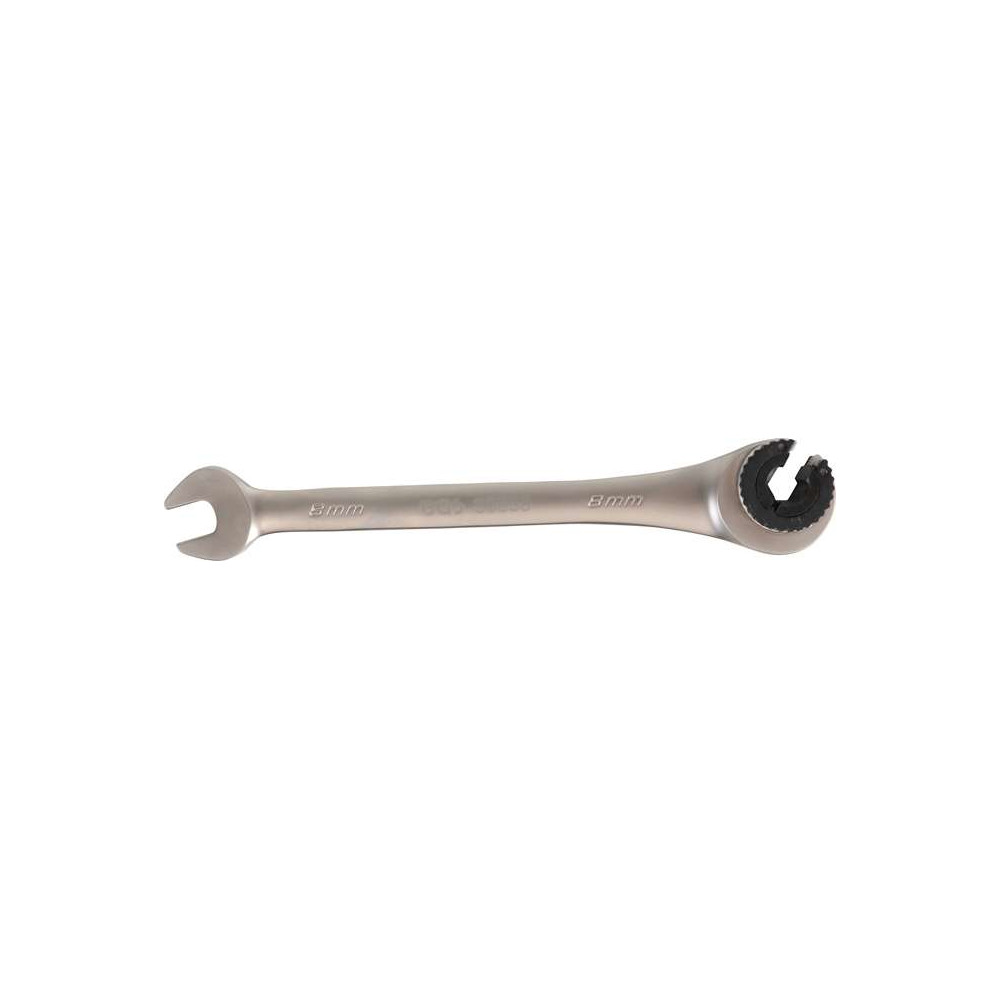 Otevřený očkoplochý klíč 8 mm s ráčnou BGS1030838 pro převlečné matice
