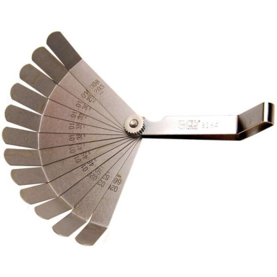 Škárové mierky 0,08 ÷ 0,26“ (0,203 ÷ 0,66 mm) BGS103184 Palcové - vyhnuté