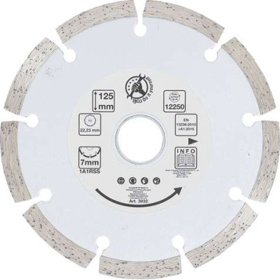 Kotouč diamantový segmentový průměr 125 mm, BGS 3932