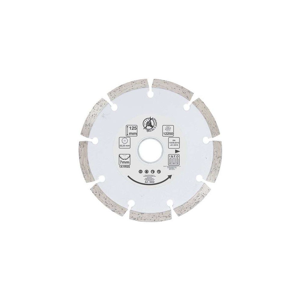 Kotouč diamantový segmentový průměr 125 mm, BGS 3932