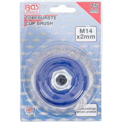 Hrncový kartáč pr. 75 x 57 mm BGS103983 Upnutí M14 x 2 mm