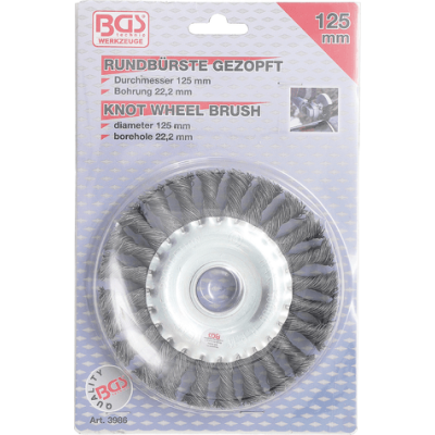 Tanierová copanový kefa pr. 125 mm BGS103986 na autosklá. Uchytenie 22,2 mm