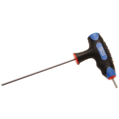 Zástrčný šestihranný klíč (inbus) 2 mm s T-rukojetí BGS104010-1 a boční čepelí