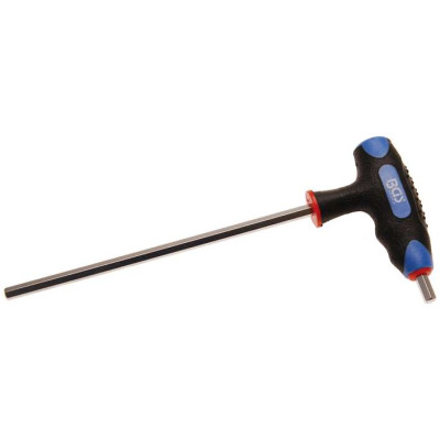 Zástrčný šestihranný klíč (inbus) 6 mm s T-rukojetí BGS104010-6 a boční čepelí