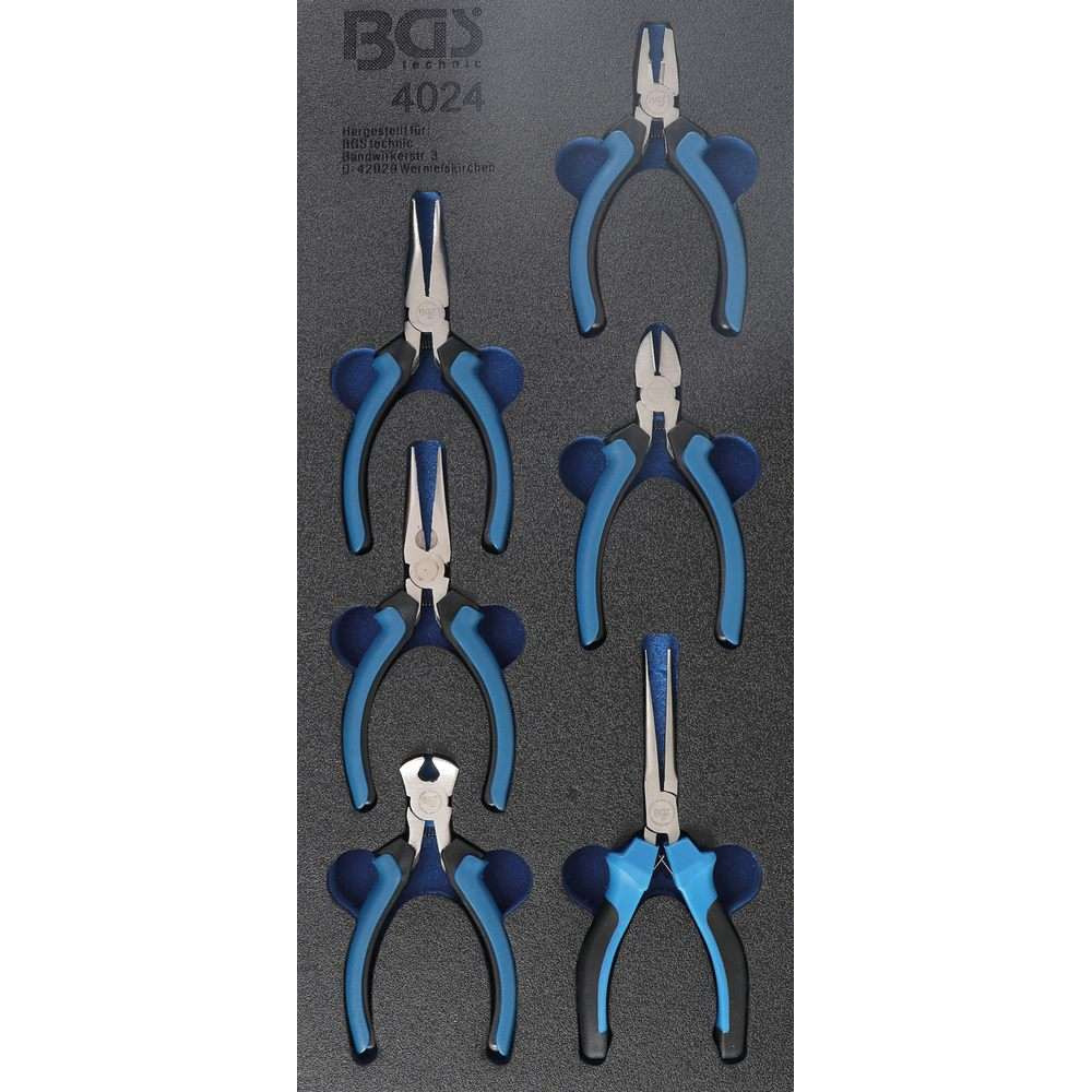 Náraďový modul 1/3 - BGS104024 Presné kliešte s pružinou "Mini". Súprava 6 kusov