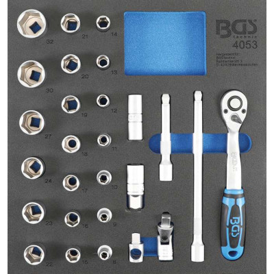 Nářaďový modul 2/3 - BGS104053 Gola sada 1/2" 27 dílů 8 ÷ 32 mm