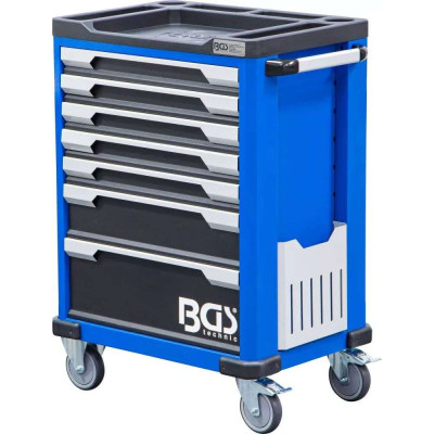 Montážní pojízdný vozík BGS104236 - 7 zásuvek. Prázdný