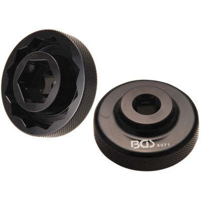 Nástrčná kombinovaná hlavica 1/2" 12hrán 55 mm a 6hrán 28 mm BGS105071 na matice os. Pre motocykle Ducati