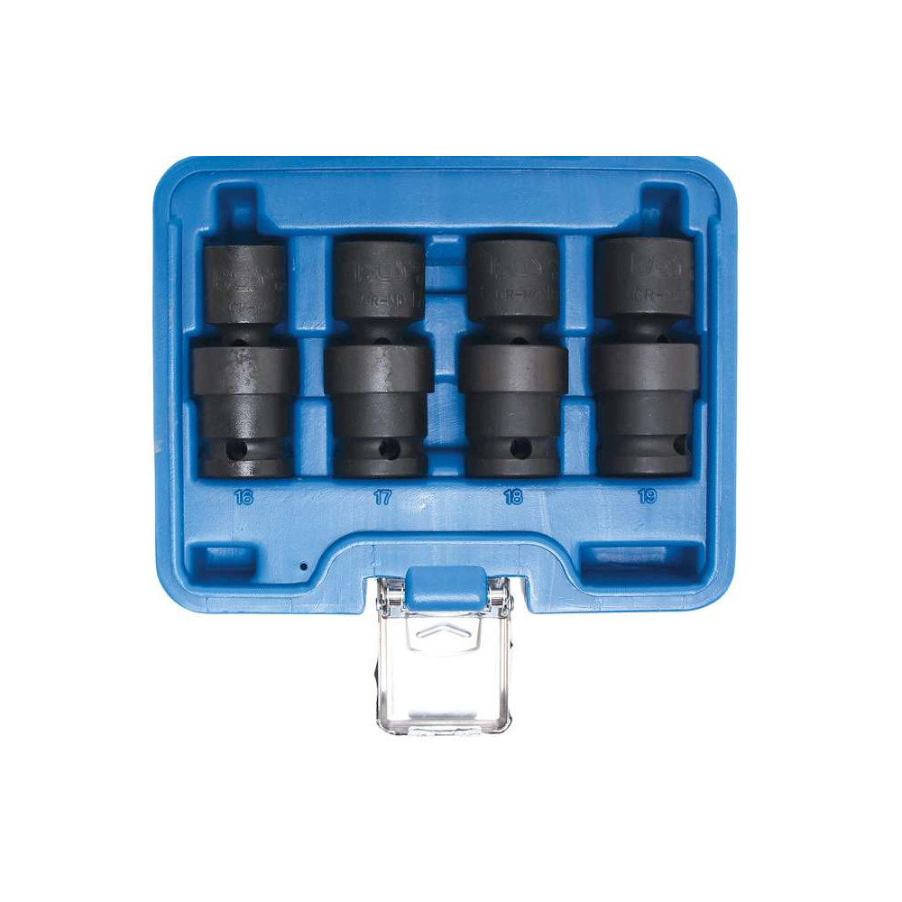 Nástrčné hlavice 1/2" šestihran 16 ÷ 19 mm BGS105200 kloubové, tvrzené (Sada 4 díly)
