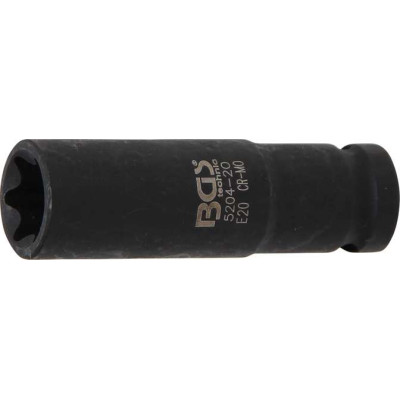 Nástrčná hlavica 1/2" E-Profil E20 BGS105204-20, predĺžená, tvrdená