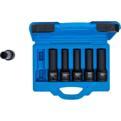 Nástrčné hlavice 3/4" 12hranné a E-Profil BGS105250, úderové. Sada 6 dílů