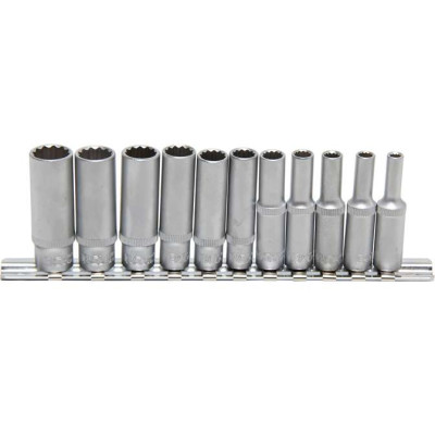 Súprava nástrčných dvanásťhranných hlavíc, predĺžené 6,3 mm (1/4") 4 - 13 mm (11 dielna)