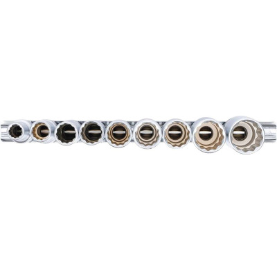 Nástrčné hlavice 1/2" 10 ÷ 24 mm, 12hranné BGS105253, predĺžené Sada 9 dielov