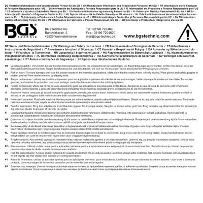 Nástrčné hlavice 1/2" 32 ÷ 36 mm BGS105330, 12hranné, rázové (Sada 10 dílů)