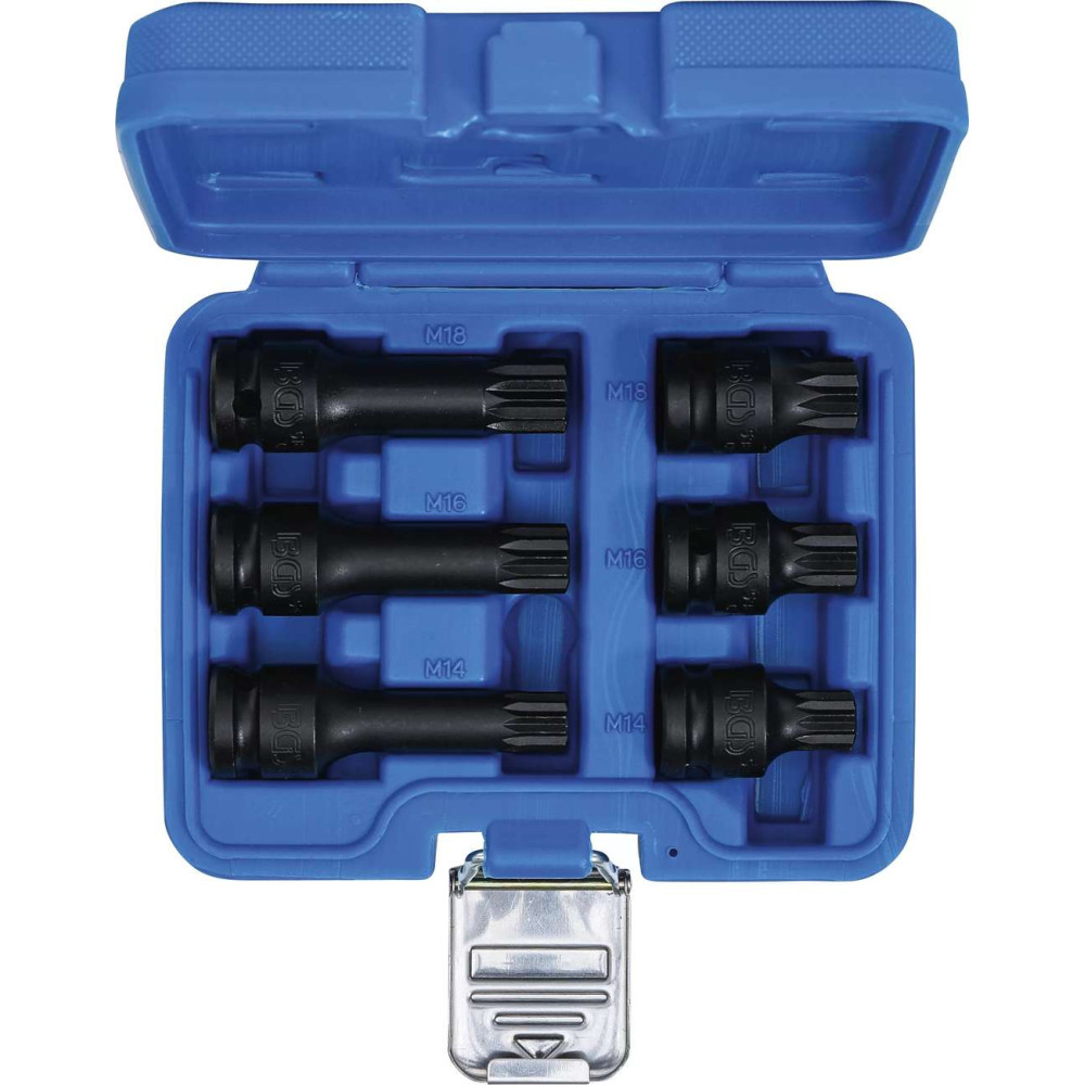 Zástrčné hlavice 1/2" XZN M14-16-18 BGS10538 Sada 6 dielov