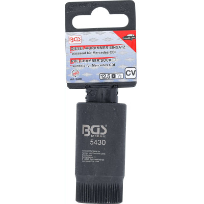 Zástrčná hlavica 1/2" na demontáž predkomôr injektorov BGS105430 Pre vozidlá Mercedes-Benz CDI