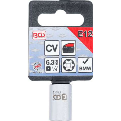 Špeciálna vložka pre nástrčné kľúče 1/4" E-profil BGS1070914 pre spúšťače okien u BMW