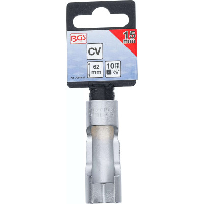 Špeciálna nástrčná hlavica 3/8" HEX 15 mm s drážkou BGS1070988-15