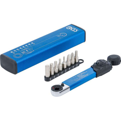 Momentový kľúč 1/4" a bity BGS1074295 2 ÷ 10 Nm (Sada 9 dielov)