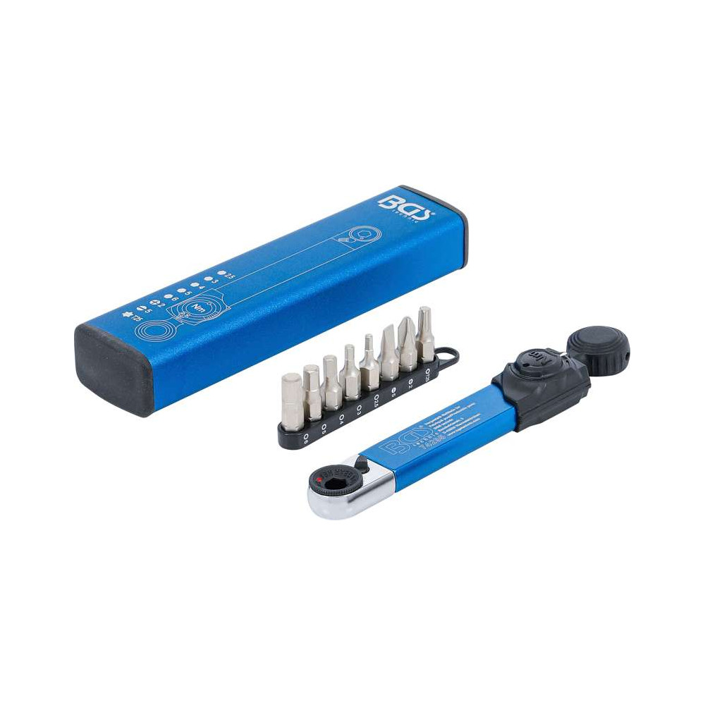Momentový kľúč 1/4" a bity BGS1074295 2 ÷ 10 Nm (Sada 9 dielov)