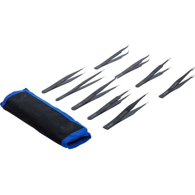 Pinzety BGS1074413 z nerezovej ocele (Sada 9 dielov)