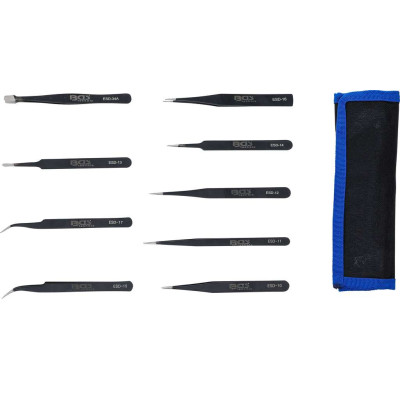 Pinzety BGS1074413 z nerezovej ocele (Sada 9 dielov)