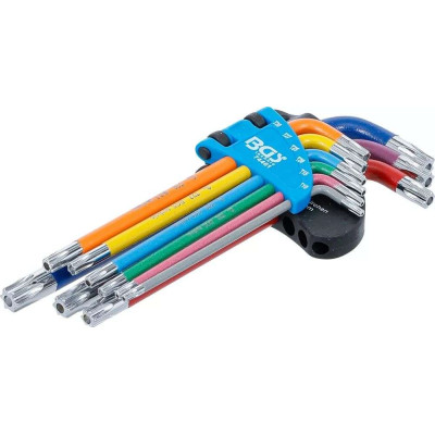 Zástrčné klíče T-profil (pro TORX) T10 ÷ T50 BGS1074461 Vícebarevné (Sada 9 ks)