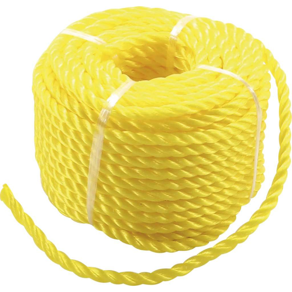 Univerzální lano 20 m BGS1080805, polyethylen, zatížení 65 kg. Žluté