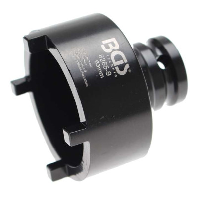 Zástrčná hlavice 1/2" na matice se zářezy KM BGS108265-9. Vnější čep 63 mm