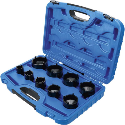 Zástrčné hlavice 1/2" a 3/4" na matice so zárezmi KM4 ÷ KM12 BGS108337 (vonkajší čap). Súprava 9 dielov