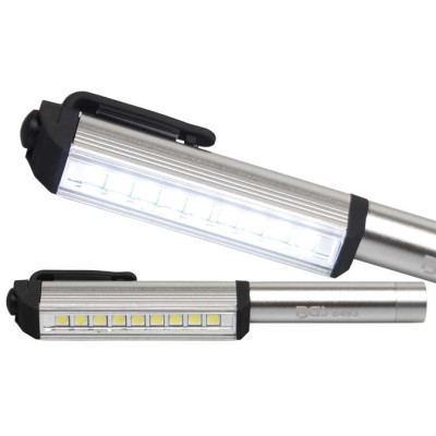 Hliníková LED lampa, design tužka, s 9 LED