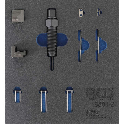 Doplňovacia sada pre 3 mm čapy reťaze BGS108501-2 (Pre nitovačku rozvodovej reťaze BGS 108501)