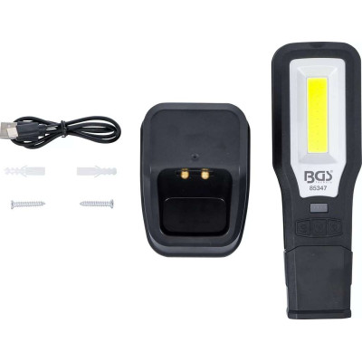 Aku pracovná COB LED lampa BGS1085347 s nabíjacou stanicou (2,0 Ah)