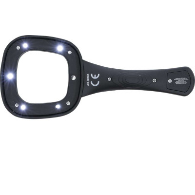 Ručná lupa Kraftmann s LED osvetlením BGS 85865 - Štvornásobné zväčšenie