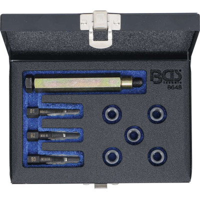 Súprava na opravu závitov žhaviacich sviečok M9 x 1,0 mm BGS108648 (9 dielov)