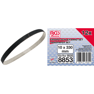 Brúsny pás 10 x 330 mm BGS108853-1 Sada 12 ks (zrnitosť 60-80-120)