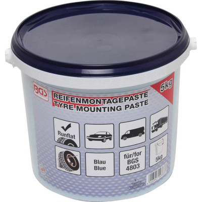 Špeciálna montážna pasta na pneumatiky Run-Flat BGS109383, modrá. Obsah 5 kg