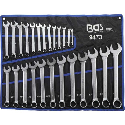 Očkoploché kľúče 1/4 ÷ 1 1/4" BGS109473, palcové. Sada 25 dielov
