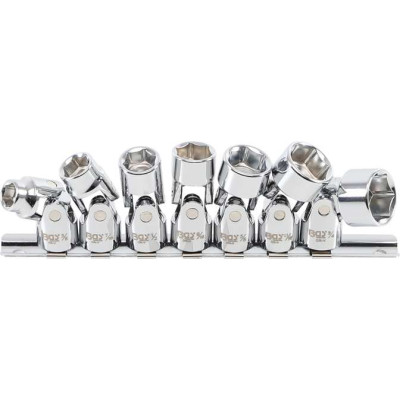 Súprava kĺbových nástrčných kľúčov vnútorný štvorhran 10 mm (3/8") 3/8"–3/4" mm palcové veľkosti 7dielna