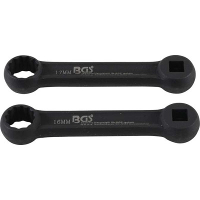 Očkové kľúče 3/8" 12hrané 16 ÷ 17 mm BGS109524 Súprava 2 ks na ložiská motora Mercedes-Benz