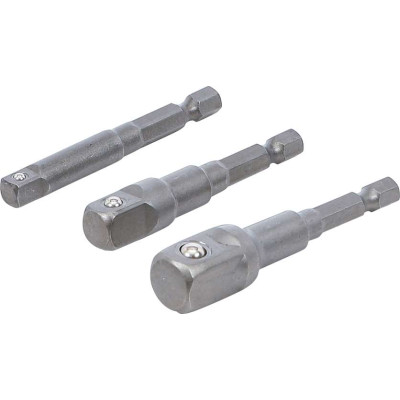 Adaptéry šestihran 1/4" na čtyřhran 1/4" - 3/8" - 1/2" BGS109685 Sada 3 díly