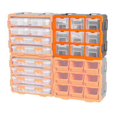 Plastový organizér, 9 uzavíratelných boxů - TC320674