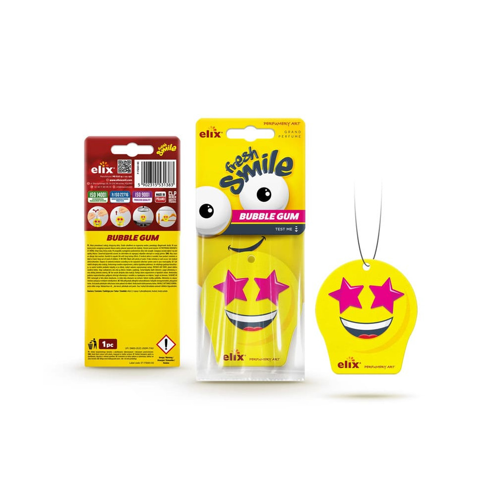 FRESH SMILE - Osvěžovač vzduchu z celulózového závěsu Bubble Gum