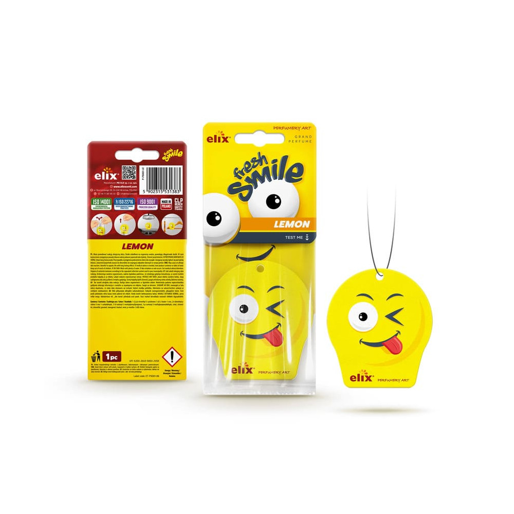 FRESH SMILE - Osvěžovač vzduchu z celulózového závěsu Lemon