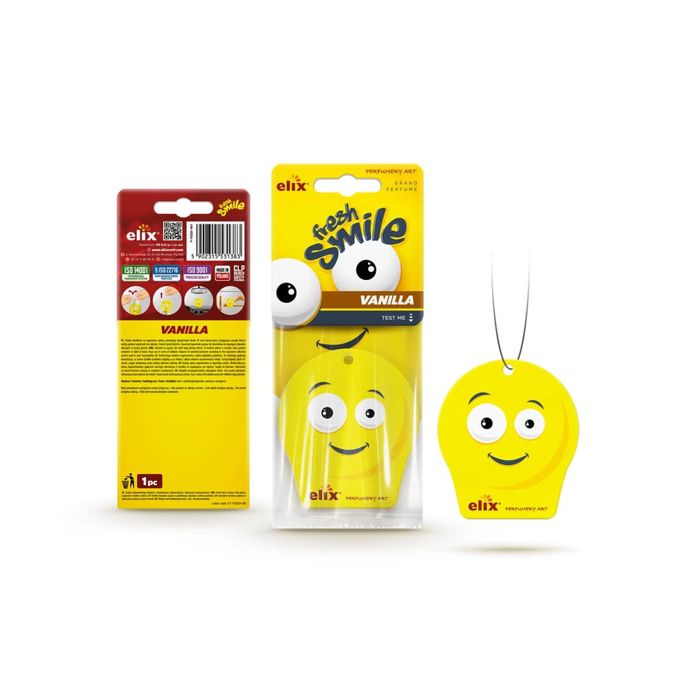 FRESH SMILE - Osvěžovač vzduchu z celulózového závěsu Vanilla