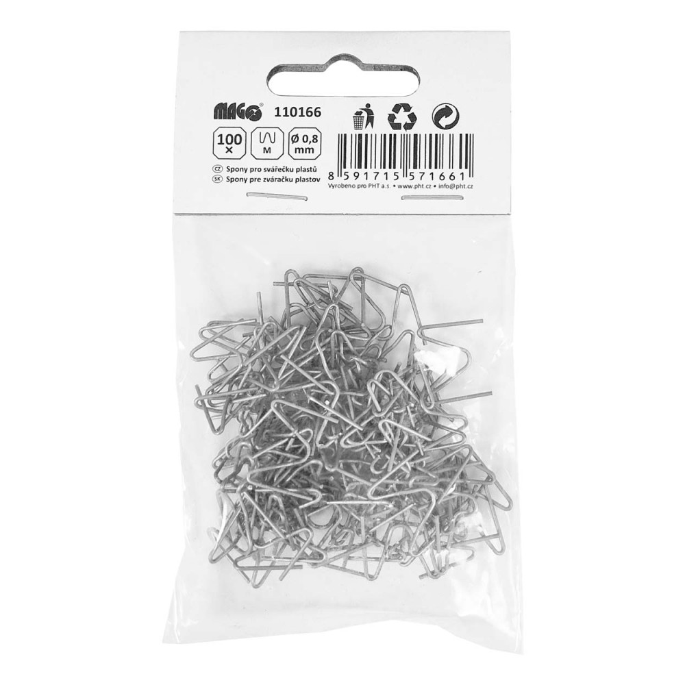 Spony pro svářečku plastů (M) 0,8 mm - 100 ks