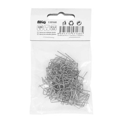 Spony pro svářečku plastů (w) 0,8 mm - 100 ks