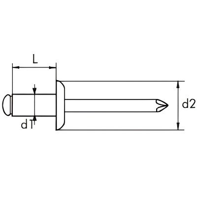 Hliníkové nýty 3,2x9,6mm - 100 ks