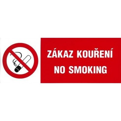 Zákaz kouření - No smoking 210x70mm - samolepka